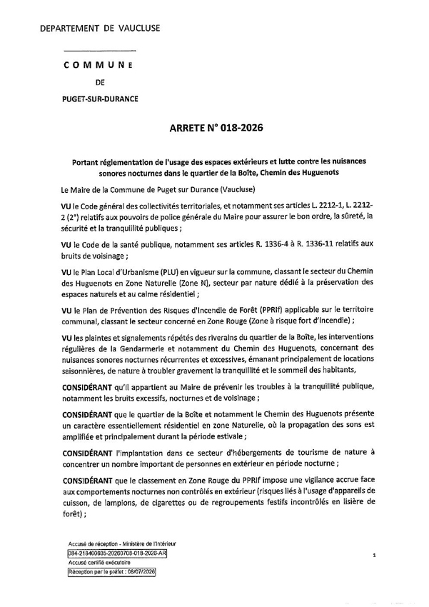Arrêté nuisances 1