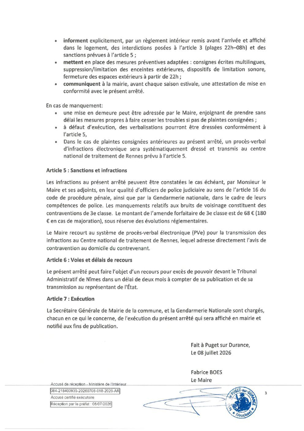 Arrêté nuisances  2